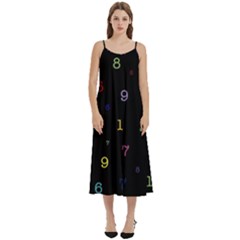 Numbers, Math, Keyboard Casual Spaghetti Strap Midi Dress by kyorashop23