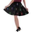 Numbers, Math, Keyboard A-line Skater Skirt View2