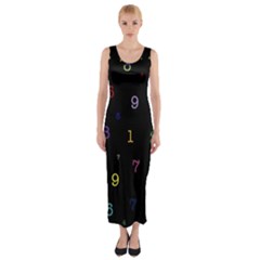 Numbers, Math, Keyboard Fitted Maxi Dress by kyorashop23