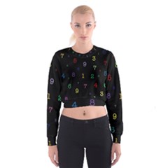 Numbers, Math, Keyboard Cropped Sweatshirt