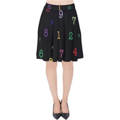 Numbers, Math, Keyboard Velvet High Waist Skirt by kyorashop23