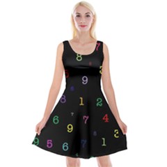 Numbers, Math, Keyboard Reversible Velvet Sleeveless Dress