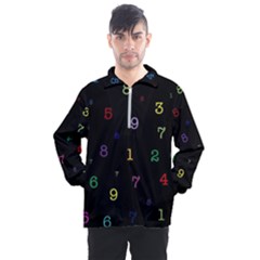 Numbers, Math, Keyboard Men s Half Zip Pullover