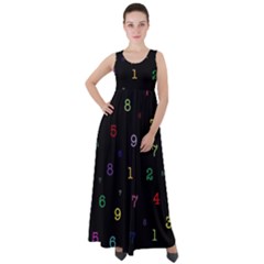 Numbers, Math, Keyboard Empire Waist Velour Maxi Dress by kyorashop23