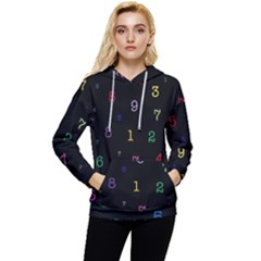 Numbers, Math, Keyboard Women s Lightweight Drawstring Hoodie