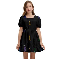 Numbers, Math, Keyboard Kids  Short Sleeve Dolly Dress by kyorashop23