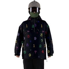 Numbers, Math, Keyboard Men s Ski And Snowboard Waterproof Breathable Jacket by kyorashop23