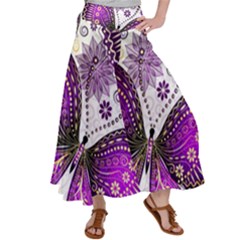 Purple Butterflies, Abstract, Floral, Flowers Women s Satin Palazzo Pants by kyorashop23