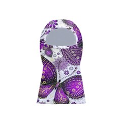 Purple Butterflies, Abstract, Floral, Flowers Balaclava Face Mask by kyorashop23