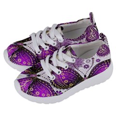 Purple Butterflies, Abstract, Floral, Flowers Kids  Lightweight Sports Shoes by kyorashop23