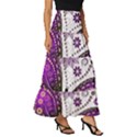 Purple Butterflies, Abstract, Floral, Flowers Tiered Ruffle Maxi Skirt View3