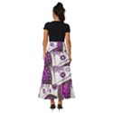 Purple Butterflies, Abstract, Floral, Flowers Tiered Ruffle Maxi Skirt View4