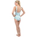 Real Madrid, Background, Pattern, Sport Cross Front Low Back Swimsuit View2