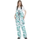 Real Madrid, Background, Pattern, Sport Women s Front Zip Ski And Snowboard Bib Pants View2