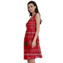 Red Christmas Pattern Xmas Decorations, Christmas Knitted Texture Classic Skater Dress View2