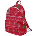 Red Christmas Pattern Xmas Decorations, Christmas Knitted Texture The Plain Backpack View1