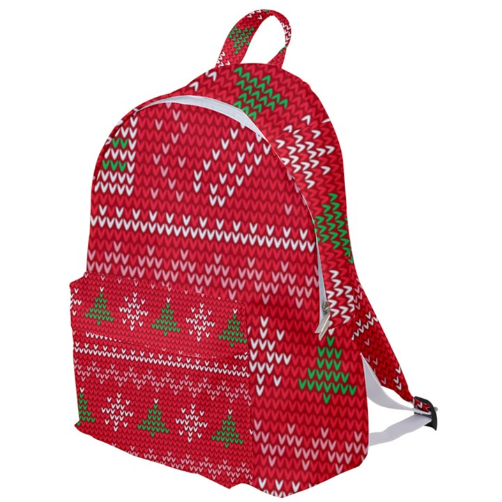 Red Christmas Pattern Xmas Decorations, Christmas Knitted Texture The Plain Backpack