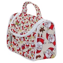 Santa Claus Patterns, Christmas Decorations Satchel Handbag by kyorashop23