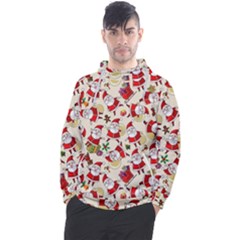 Santa Claus Patterns, Christmas Decorations Men s Pullover Hoodie