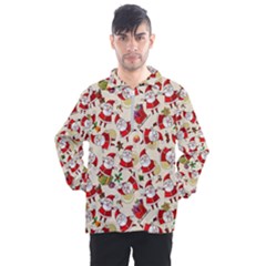 Santa Claus Patterns, Christmas Decorations Men s Half Zip Pullover