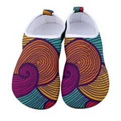 Swirly, Abstract, Multi Colored, Pattern, Men s Sock-style Water Shoes