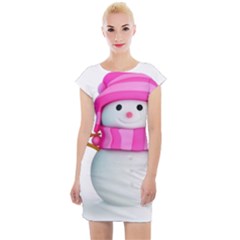 Two Snowmen, Cap Sleeve Bodycon Dress by kyorashop23