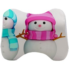 Two Snowmen, Head Support Cushion by kyorashop23