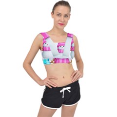 Two Snowmen, V-back Sports Bra