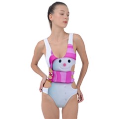 Two Snowmen, Side Cut Out Swimsuit by kyorashop23