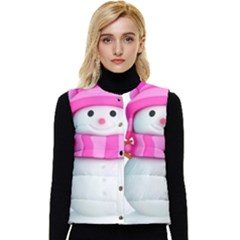 Two Snowmen, Women s Button Up Puffer Vest