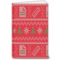 Red Christmas Pattern Xmas Decorations, Christmas Knitted Texture 8  x 10  Softcover Notebook View1