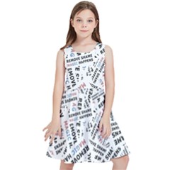 Embrace The Magic Inspirational Phrase Pattern Kids  Skater Dress by dflcprintsclothing