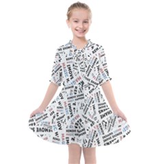 Embrace The Magic Inspirational Phrase Pattern Kids  All Frills Chiffon Dress by dflcprintsclothing