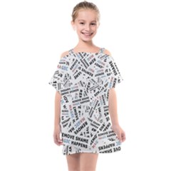 Embrace The Magic Inspirational Phrase Pattern Kids  One Piece Chiffon Dress by dflcprintsclothing