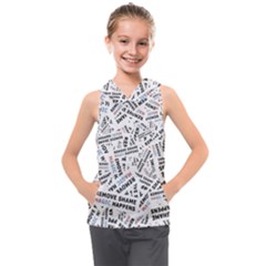 Embrace The Magic Inspirational Phrase Pattern Kids  Sleeveless Hoodie