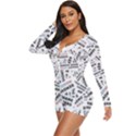 Embrace The Magic Inspirational Phrase Pattern Long Sleeve Boyleg Swimsuit View2