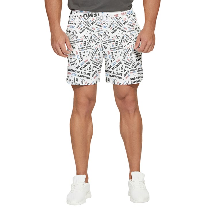 Embrace The Magic Inspirational Phrase Pattern Men s Runner Shorts