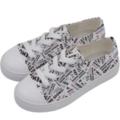 Embrace The Magic Inspirational Phrase Pattern Kids  Low Top Canvas Sneakers by dflcprintsclothing