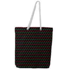 Geometric Abstract Pattern Line Full Print Rope Handle Tote (large)