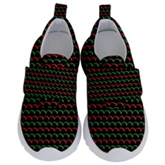 Geometric Abstract Pattern Line Kids  Velcro No Lace Shoes