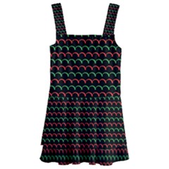 Geometric Abstract Pattern Line Kids  Layered Skirt Swimsuit