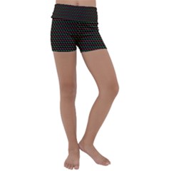 Geometric Abstract Pattern Line Kids  Lightweight Velour Yoga Shorts