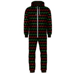 Geometric Abstract Pattern Line Hooded Jumpsuit (men)