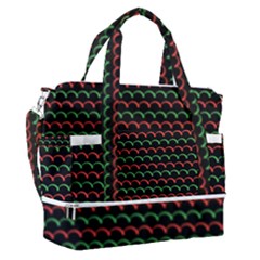 Geometric Abstract Pattern Line Sports Shoulder Bag With Shoes Compartment