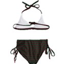 Geometric Abstract Pattern Line Kids  Classic Bikini Set View2