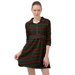 Geometric Abstract Pattern Line Mini Skater Shirt Dress by Salmanaz77