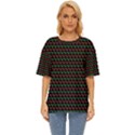 Geometric Abstract Pattern Line Oversized Basic T-Shirt View1