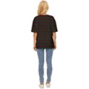 Geometric Abstract Pattern Line Oversized Basic T-Shirt View4