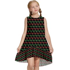 Geometric Abstract Pattern Line Kids  Frill Swing Dress by Salmanaz77