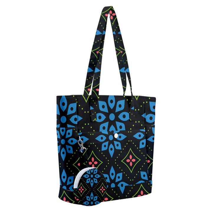 Flower Pattern Flora Floral Seamless Everyday Shoulder Bag with Pouch Bag